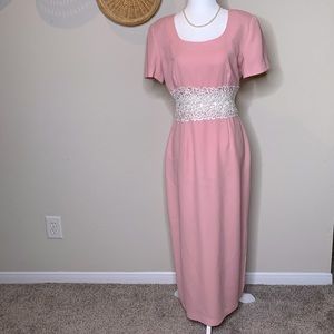 Maggy London pink maxi dress